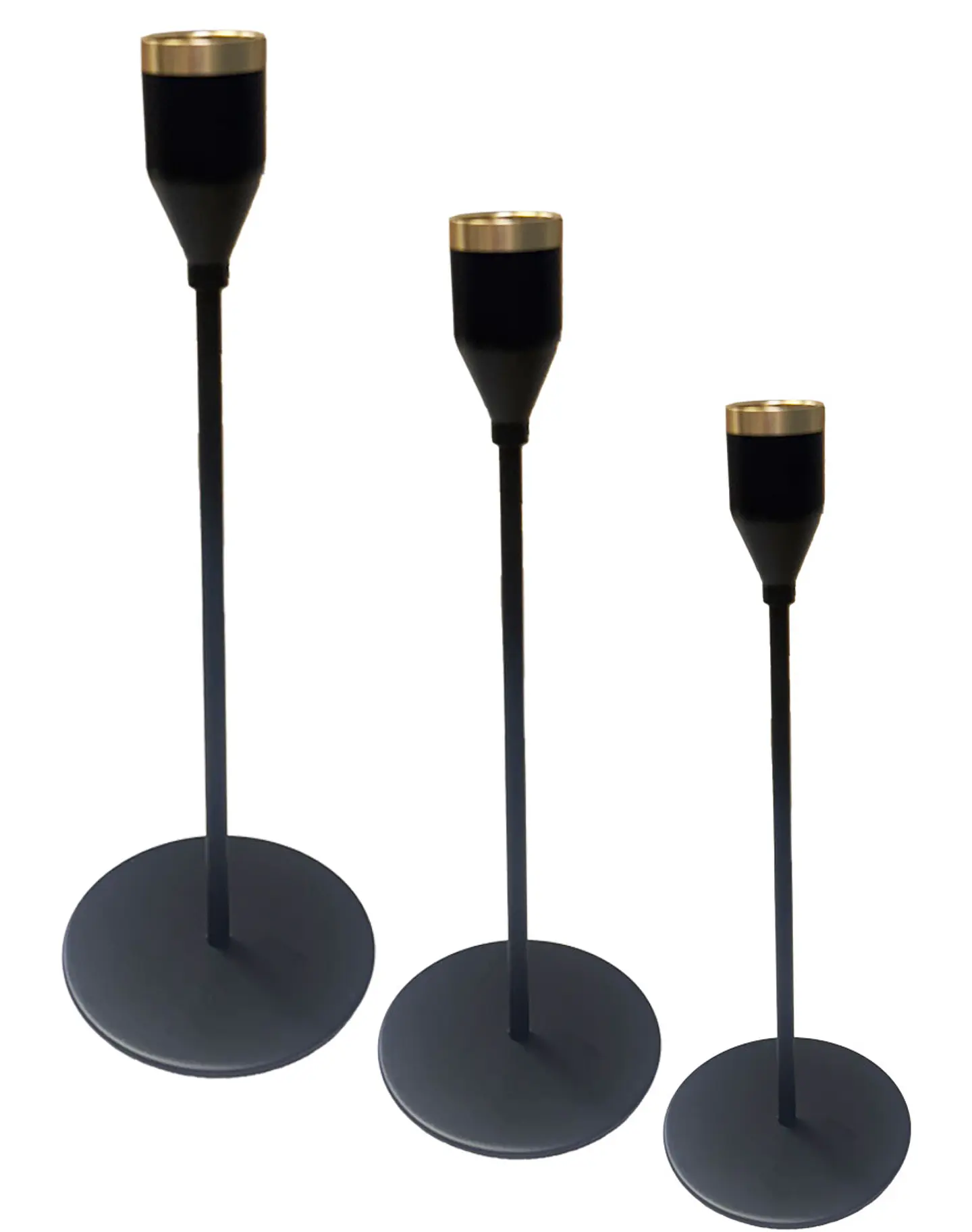 Set Porta Vela Negro Metalico JI25-106 3