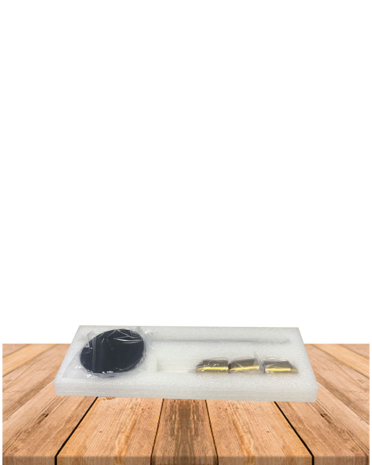 Set Porta vela Negro Metálica con copita Dorada Ji25-107