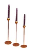 Set Porta Vela Metálico Dorado JI25-108 - Miniatura 3