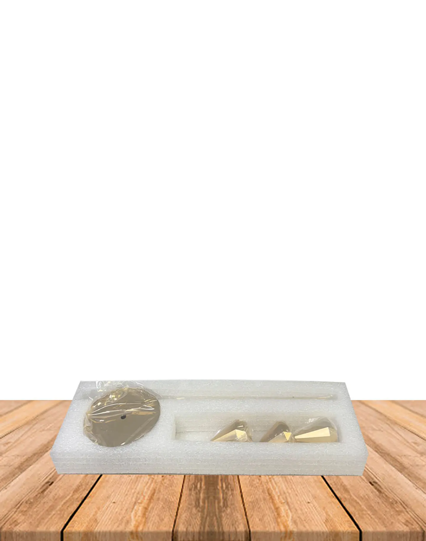 Set Porta Vela Metálico Dorado JI25-108 2