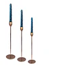 Set Porta Vela Metálico Dorado JI25-109 - Miniatura 3