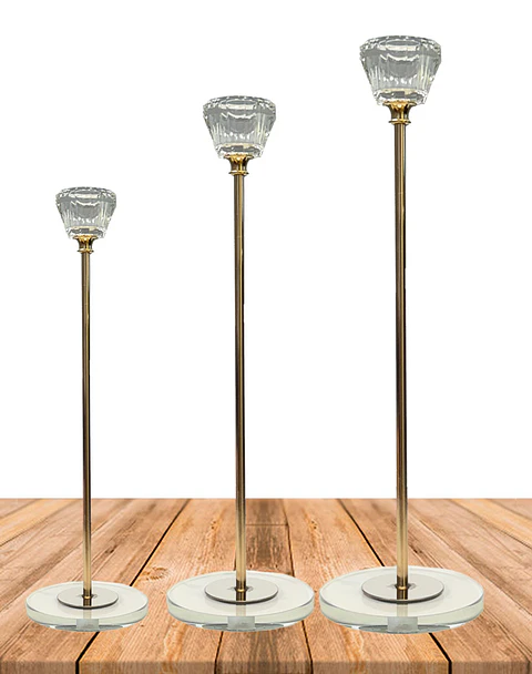Set Porta Vela Cristal JI25-111