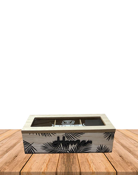 Caja de Té de Madera 3 divisiones