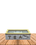 Caja de Té de Madera 3 divisiones Blanco
