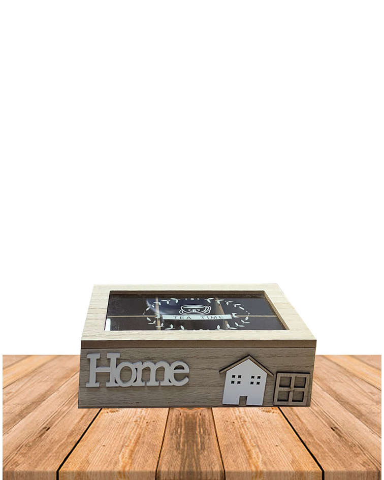 Caja de Té de Madera 6 divisiones