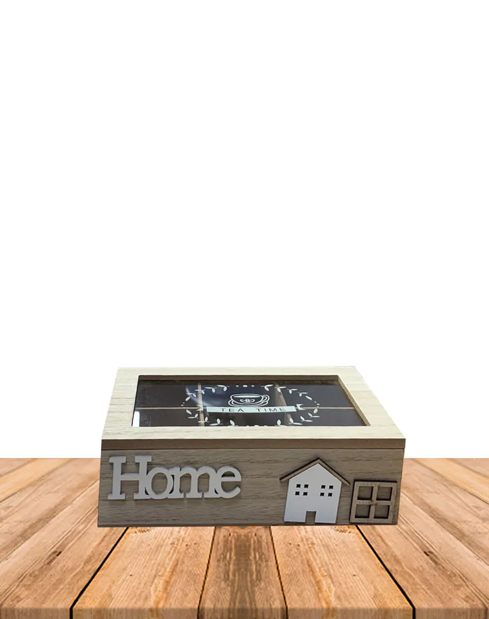 Caja de Té de Madera 6 divisiones 1