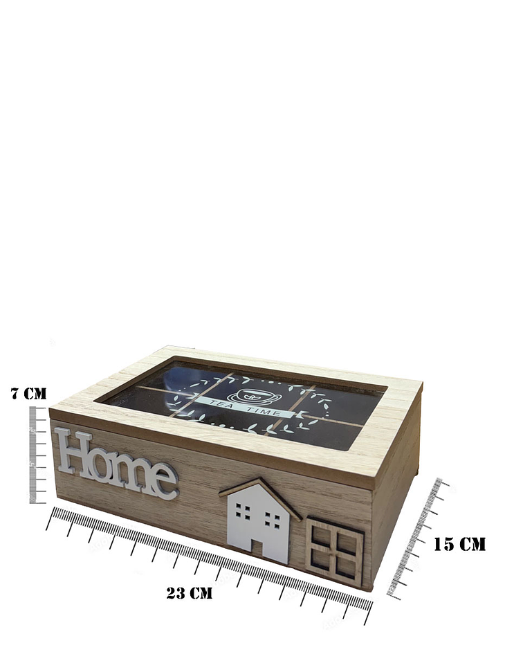 Caja de Té de Madera 6 divisiones
