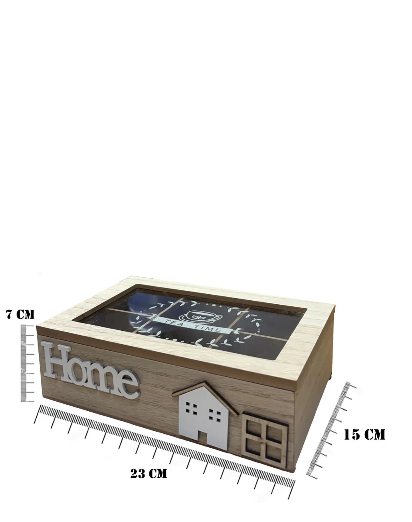 Caja de Té de Madera 6 divisiones 2
