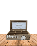Caja de Té de Madera 6 divisiones