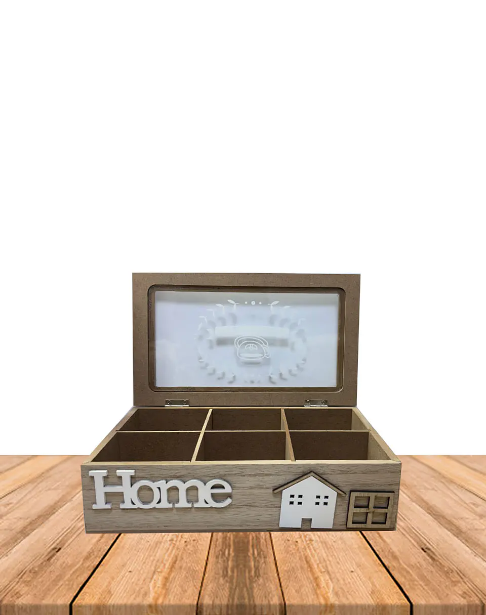 Caja de Té de Madera 6 divisiones 3