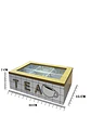 Caja de Té de Madera 6 divisiones- Blanco - Miniatura 3