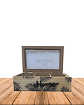 Caja de Té de Madera 6 divisiones hojas