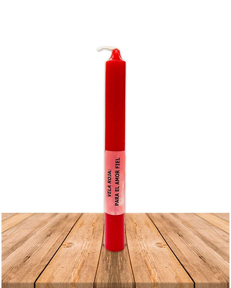 Vela Lisa Esotérica Color Rojo Larga Duración