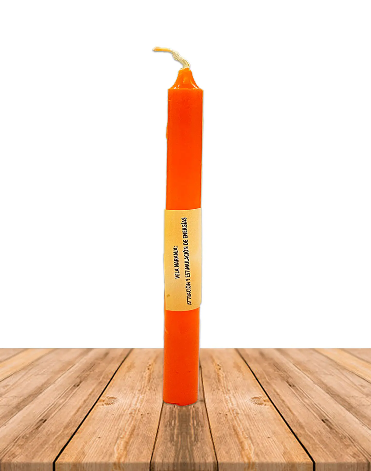 Vela Lisa Esotérica Color Naranja Larga Duración 2