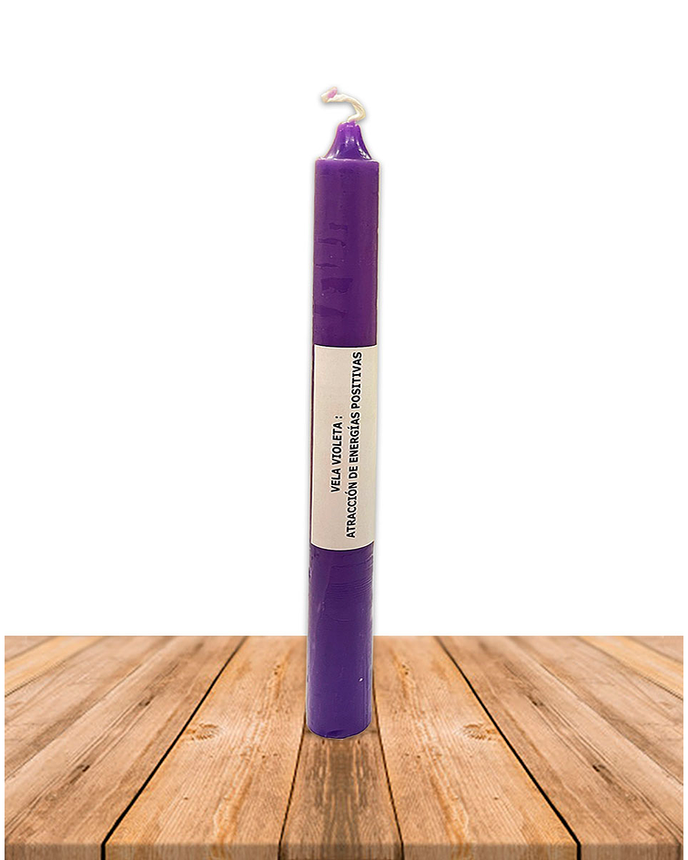 Vela Lisa Esotérica Color Violeta Larga Duración