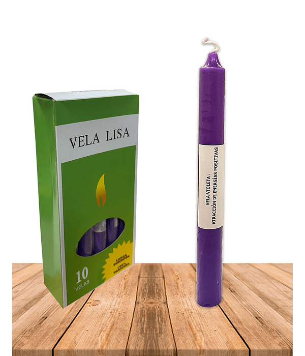 Vela Lisa Esotérica Color Violeta Larga Duración