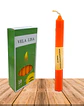 Vela Lisa Esotérica Color Naranja Larga Duración - Miniatura 1