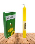 Vela Lisa Esotérica Color Amarilla Larga Duración