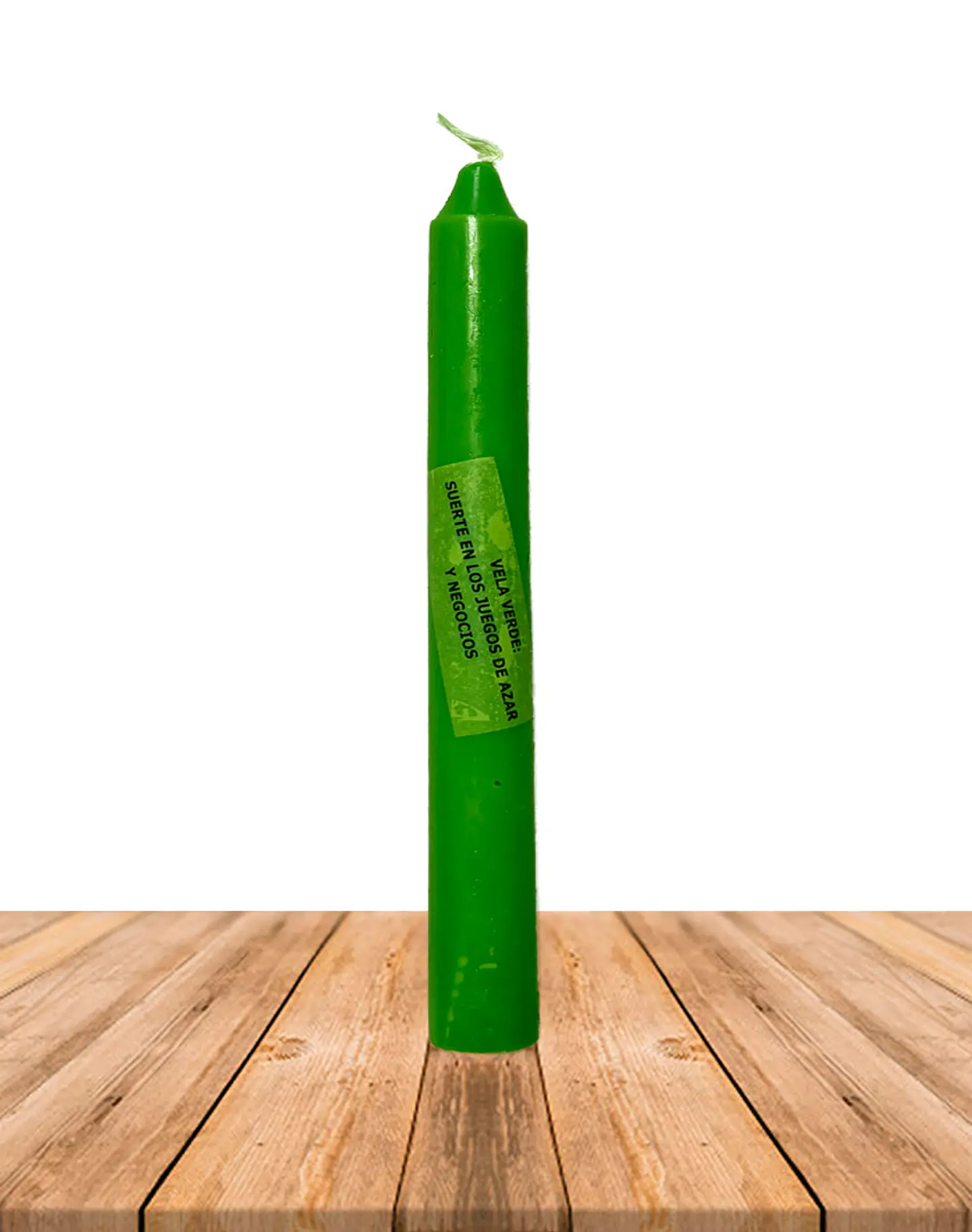 Vela Lisa Esotérica Color Verde Larga Duración 2