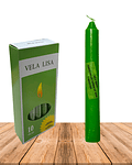Vela Lisa Esotérica Color Verde Larga Duración
