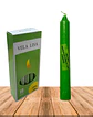 Vela Lisa Esotérica Color Verde Larga Duración - Miniatura 1
