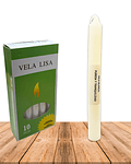 Vela Lisa Esotérica Color Blanca Larga Duración
