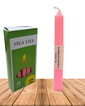 Vela Lisa Esotérica Color Rosado Larga Duración