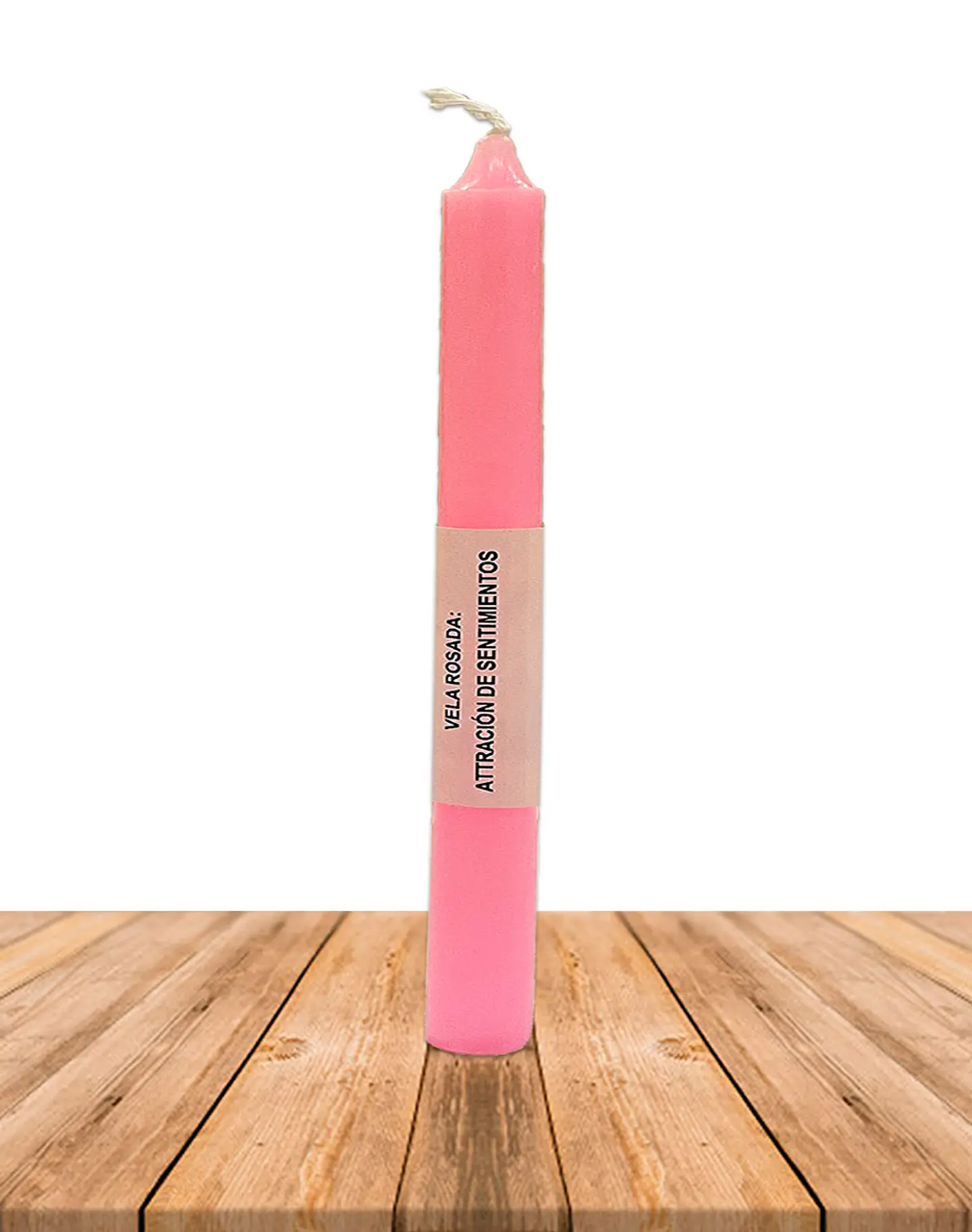 Vela Lisa Esotérica Color Rosado Larga Duración 2