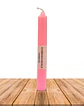 Vela Lisa Esotérica Color Rosado Larga Duración - Miniatura 2