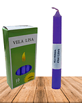 Vela Lisa Esotérica Color Morada Larga Duración