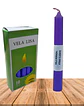 Vela Lisa Esotérica Color Morada Larga Duración - Miniatura 1