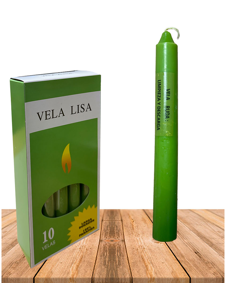 Vela Lisa Esotérica Color Ruda Larga Duración
