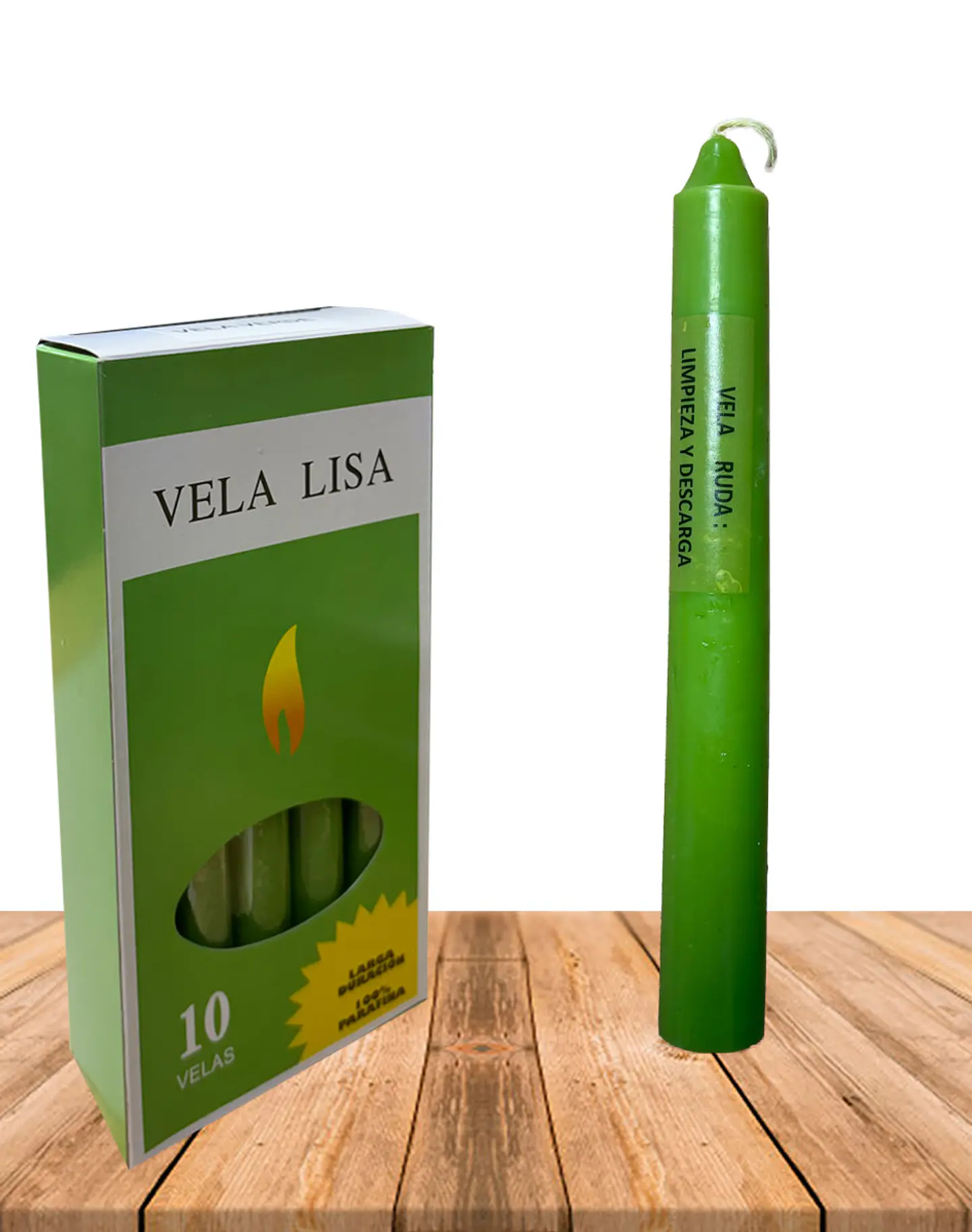Vela Lisa Esotérica Color Ruda Larga Duración 1