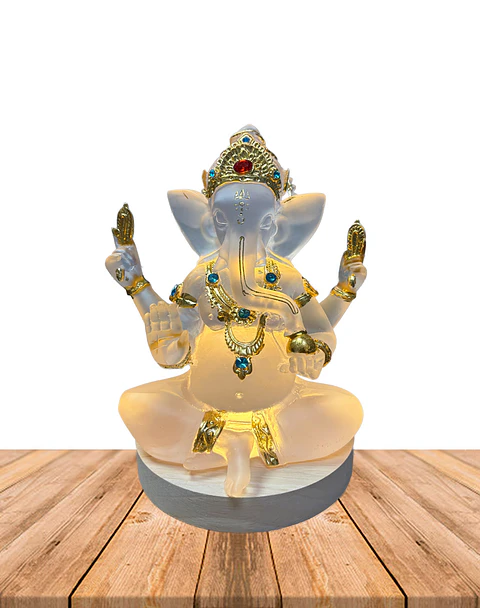Figura Dios Ganesha con Luz