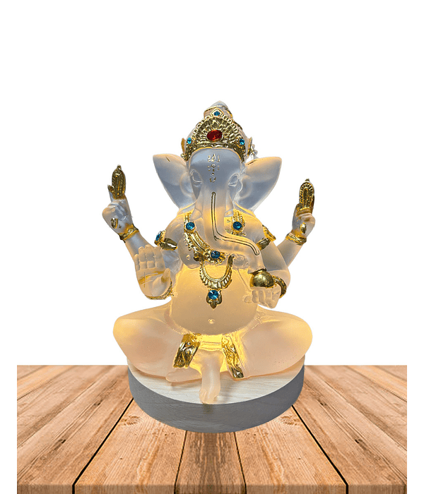 Figura Dios Ganesha con Luz