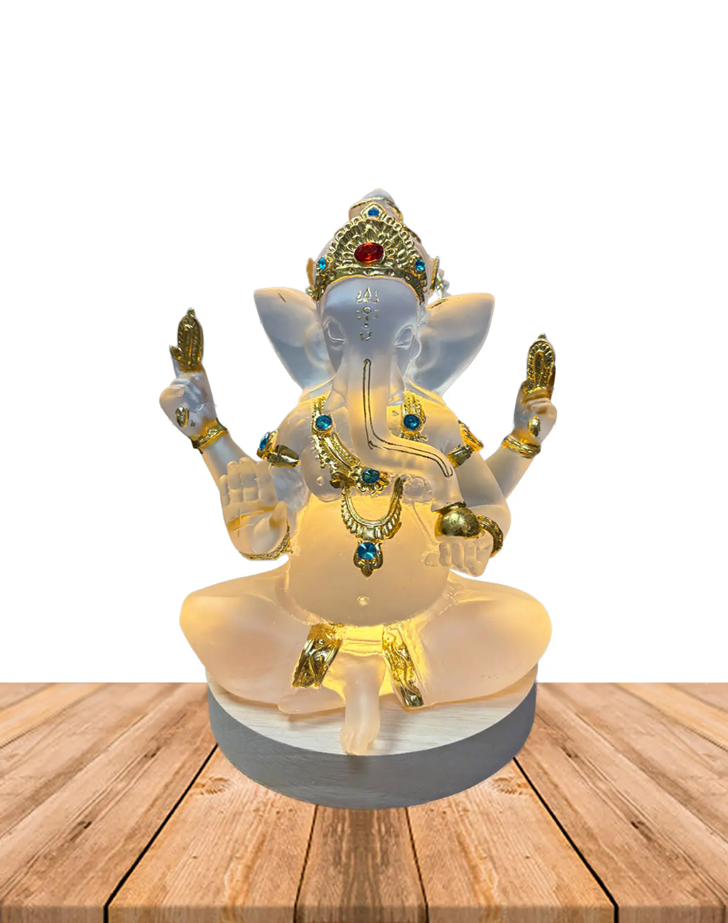 Figura Dios Ganesha con Luz 1