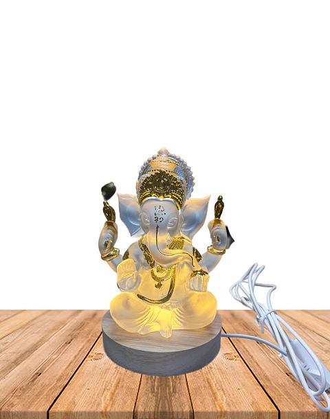 Figura Ganesha con Luz 13 cm