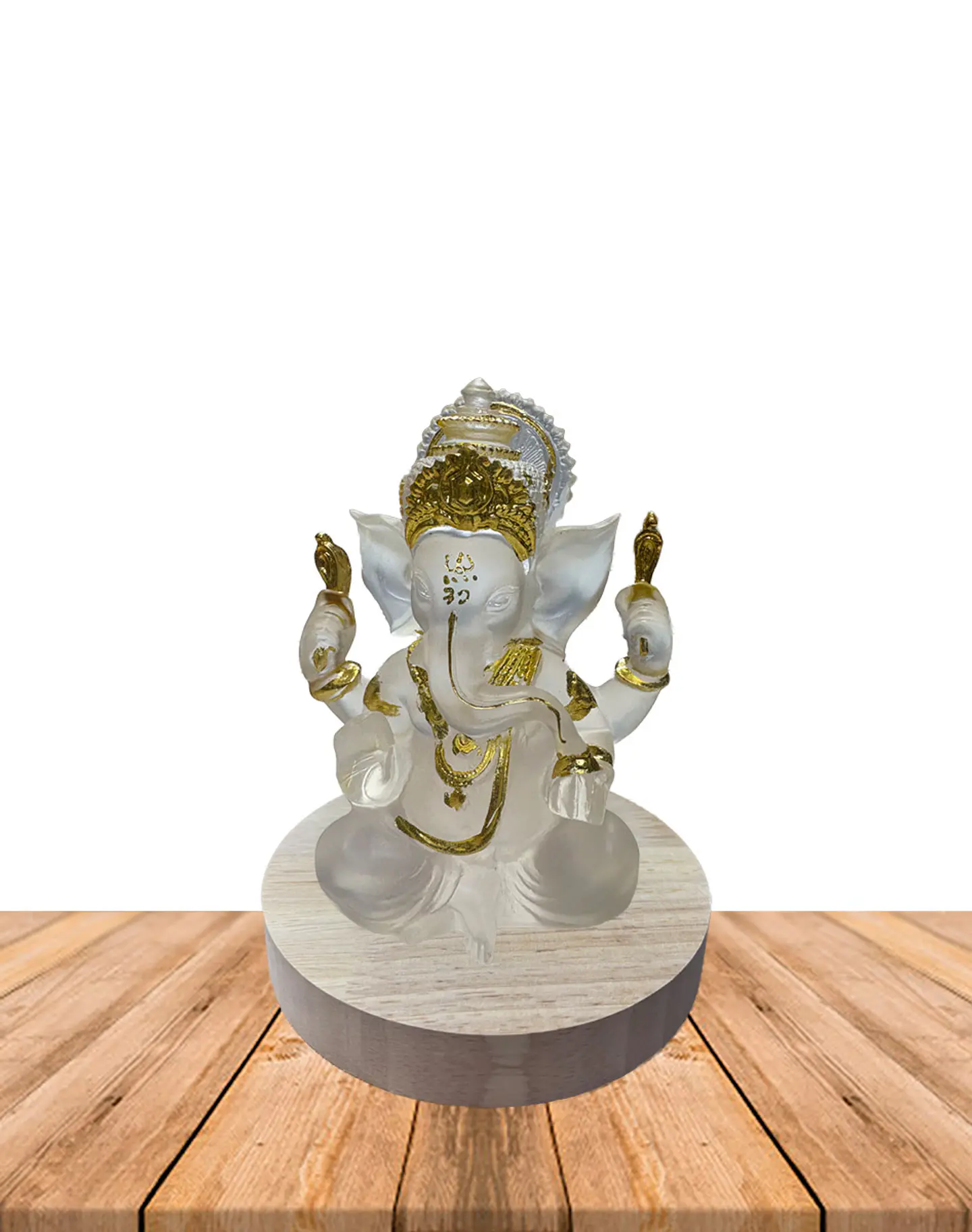 Figura Ganesha con Luz 13 cm 2