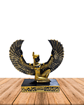 Figura Diosa Egipcia Isis- Negra con Dorado