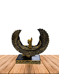 Figura Diosa Egipcia Isis- Negra con Dorado
