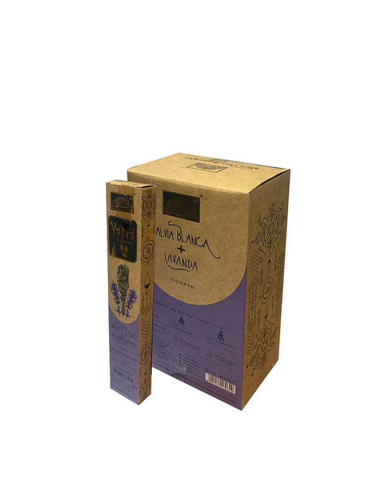 Incienso Yatra Naturals Salvia Blanca & Lavanda 15gr