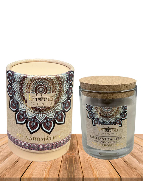 Vela Aromática Krishna 120 GR - Palo Santo & Citrus