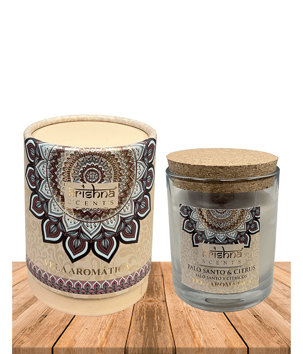 Vela Aromática  Krishna 120 GR - Palo Santo & Citrus