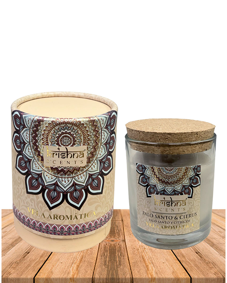 Vela Aromática  Krishna 120 GR - Palo Santo & Citrus