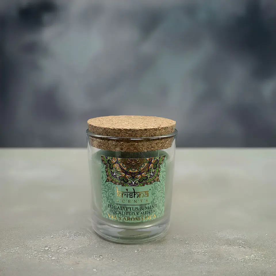 Vela Aromática  Krishna 120 GR - Eucalipto Menta 2