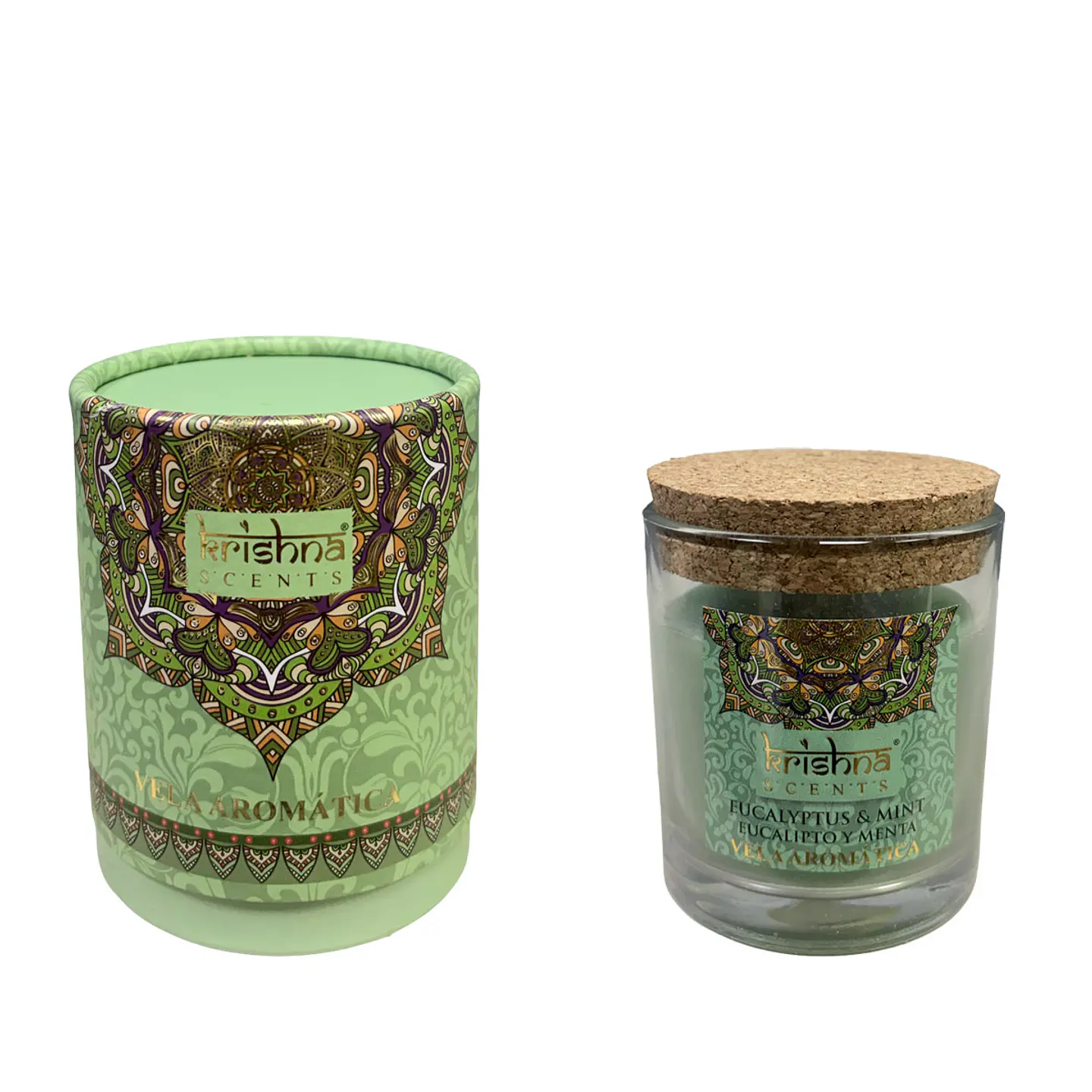 Vela Aromática  Krishna 120 GR - Eucalipto Menta 4