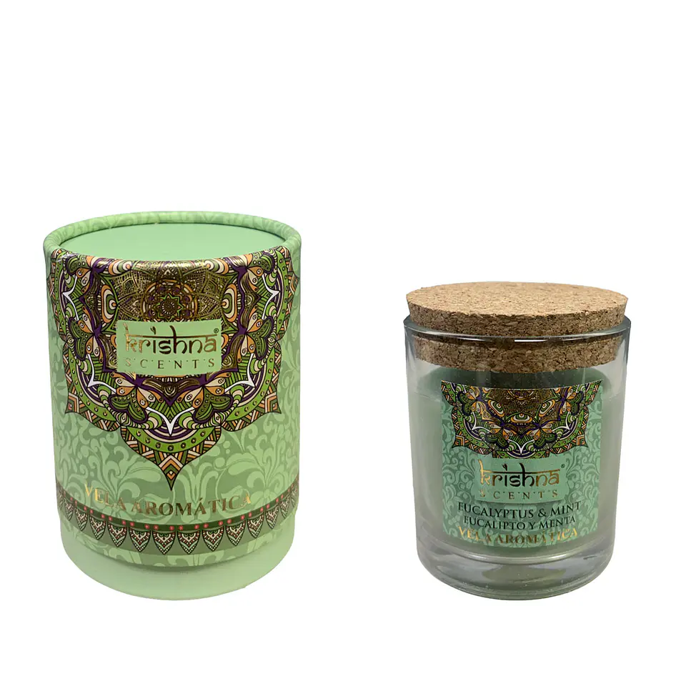 Vela Aromática  Krishna 120 GR - Eucalipto Menta 4