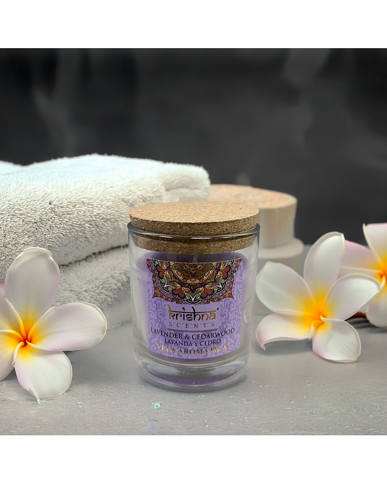 Vela Aromática  Krishna 120 GR - Lavanda Cedro