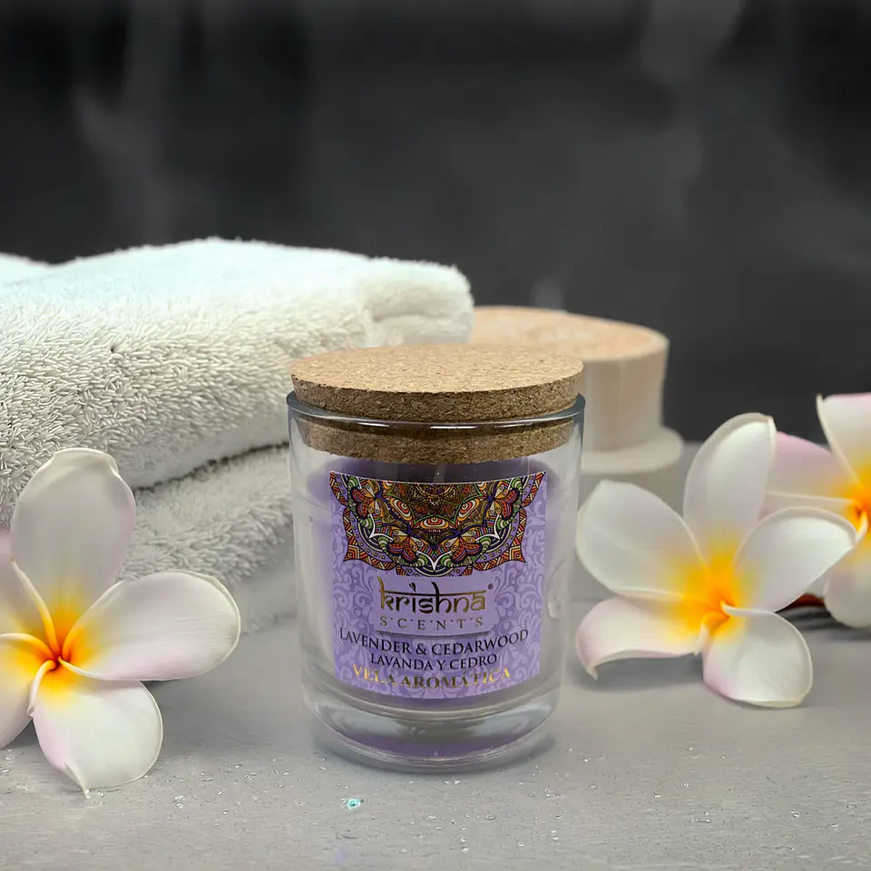 Vela Aromática Krishna 120 GR - Lavanda Cedro 3