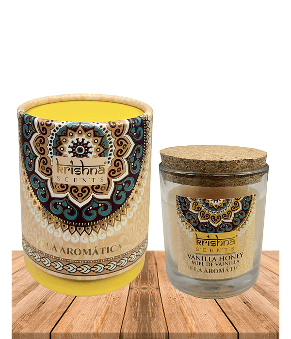 Vela Aromática  Krishna 120 GR - Vainilla Miel